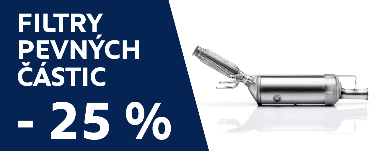 Filtry pevných částic se slevou 25 %!!!
