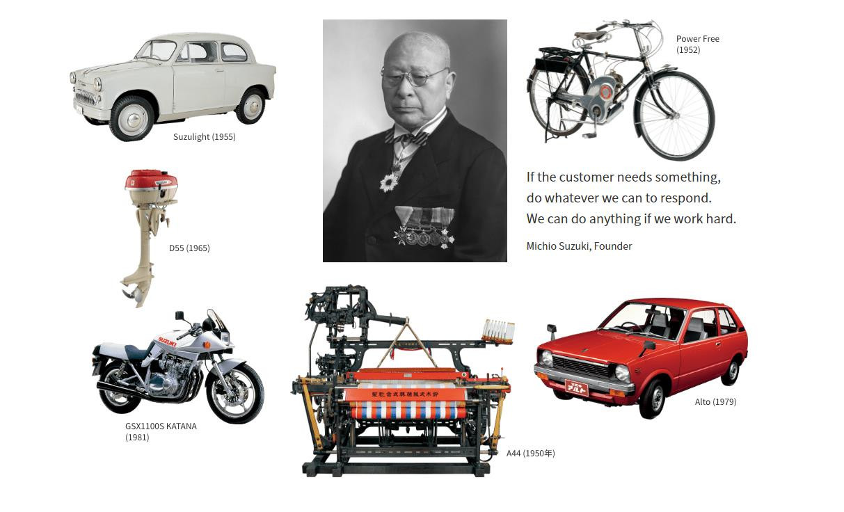 Suzuki slaví 100 let od vzniku společnosti