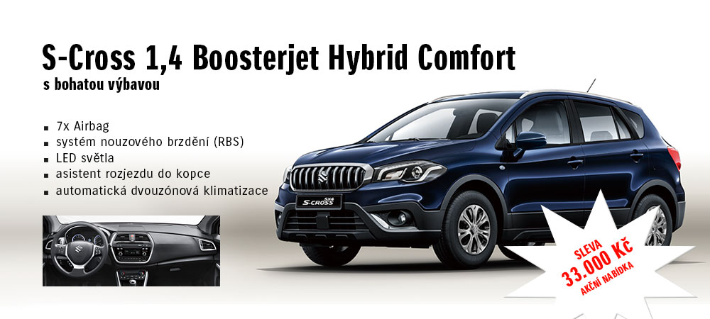Akční nabídka pro model Suzuki S-Cross