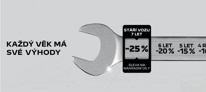 AŽ 25% SLEVY NA ORIGINÁLNÍ NÁHRADNÍ DÍLY PRO VOZY STARŠÍ 4 LET