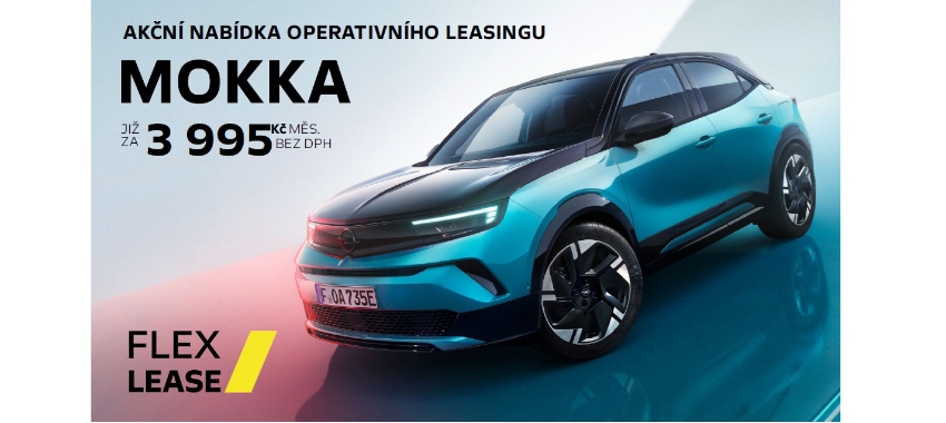 OPERATIVNÍ LEASING OPEL MOKKA již za 3 995 Kč bez DPH